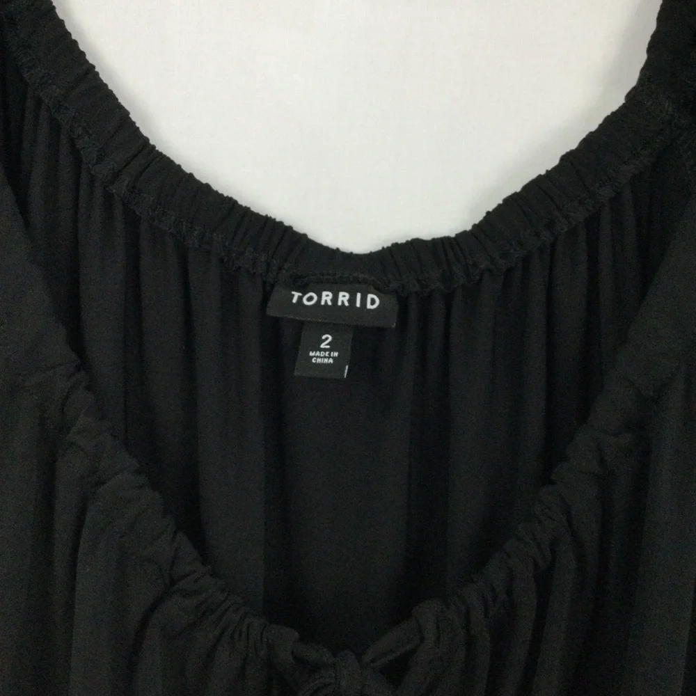Torrid Puff Sleeve Jumpsuit Romper womens size 2 18/20 - Picture 5 of 8